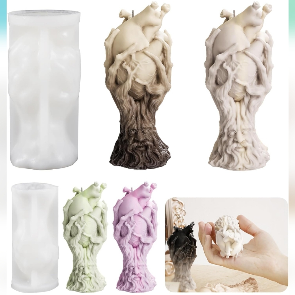 Heart Mold Organ Mold Claw Candle Mold Skull Heart Mold Tree Man Resin Casting M